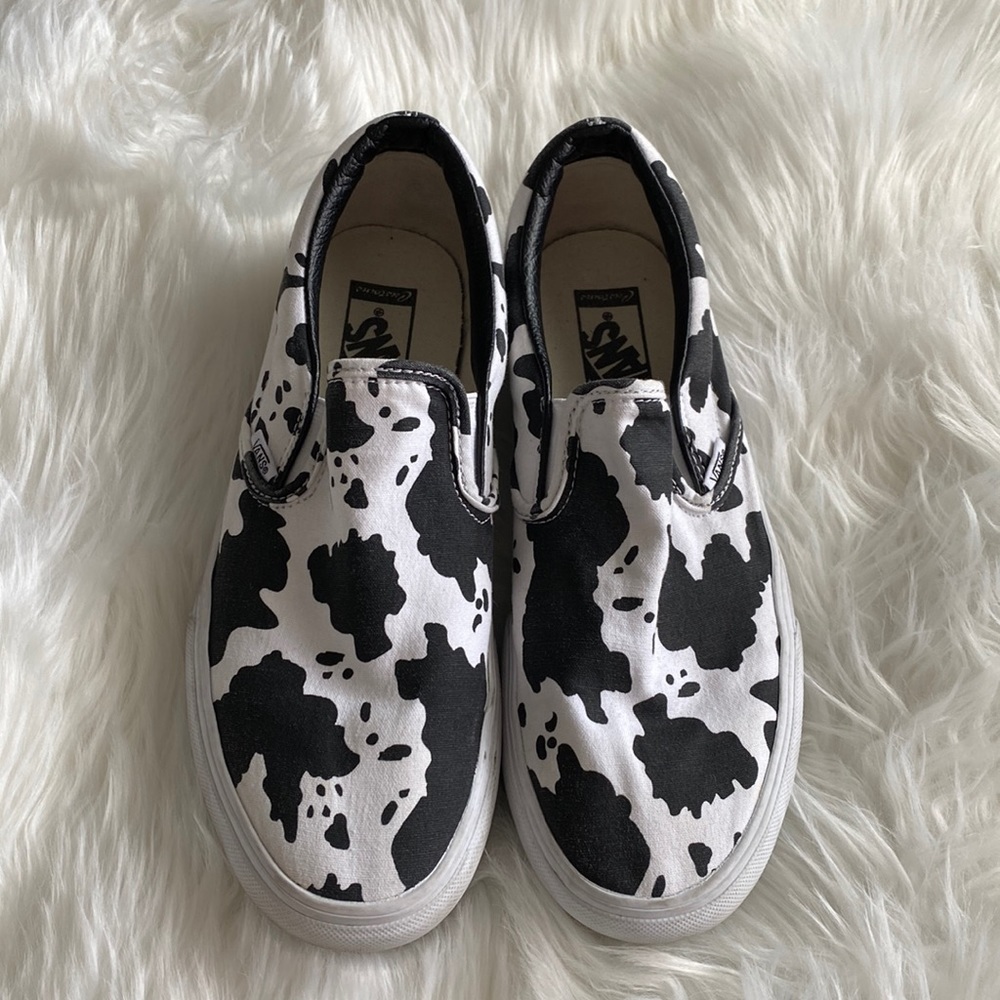 Cow Print Platform Vans 🐮